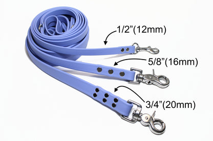 Periwinkle Biothane Small Dog Leash - thin leash