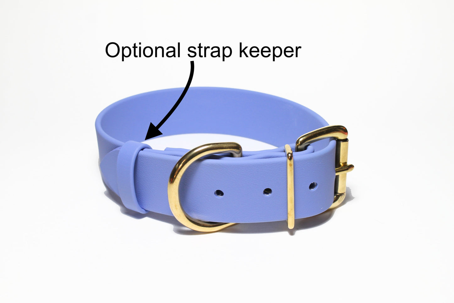 Periwinkle Biothane Dog Collar - Extra Wide - 1.5 inch (38mm) wide