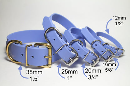 Periwinkle Biothane Dog Collar - 1 inch (25mm) wide