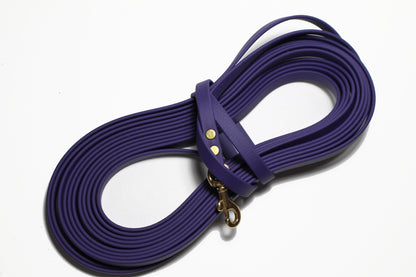Lighter Weight Waterproof Tracking Recall Long Line - leash for smaller dog or cats - 3/8" (9mm) Biothane