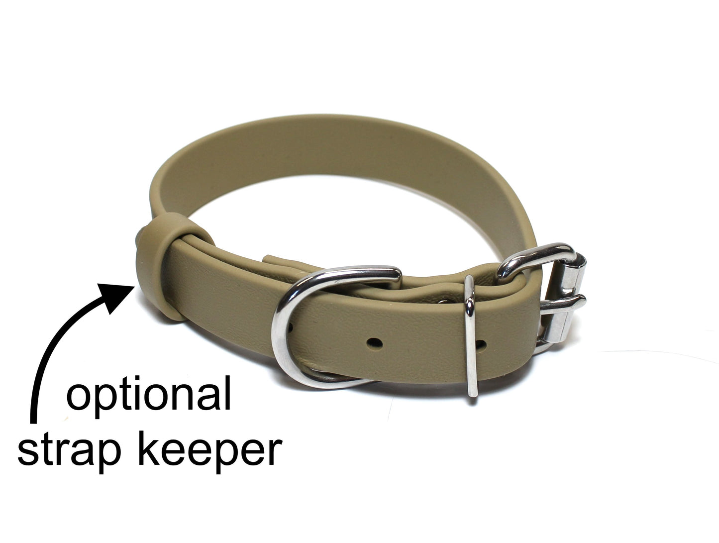 Sahara Tan (limited) Biothane Dog Collar - 1 inch (25mm) wide