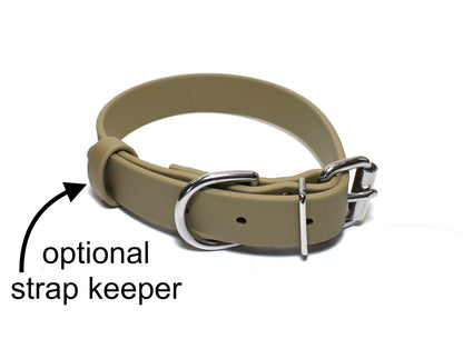 Sahara Tan (limited) Biothane Dog Collar - 1 inch (25mm) wide