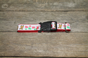 Santa and Reindeer - nylon dog collar