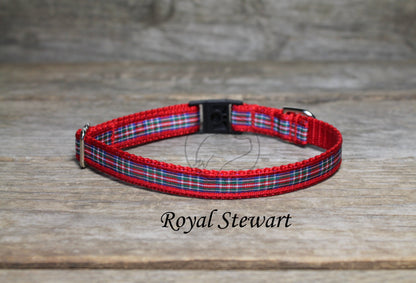 Tartan Cat Collar - Breakaway - 1/2" (12mm) wide