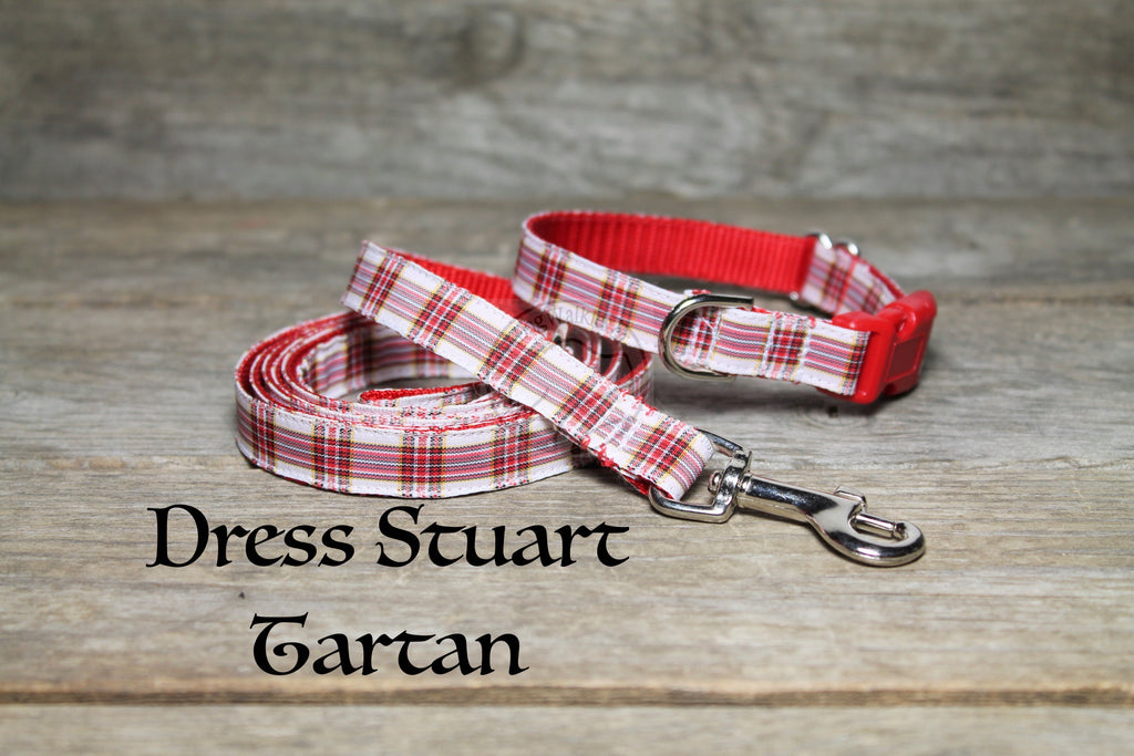 Tartan Dog Leash - Stuart Dress Clan Tartan