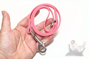 Extra Thin Waterproof Leashes for small dog or cats - 3/8" (9mm) Biothane - all colours