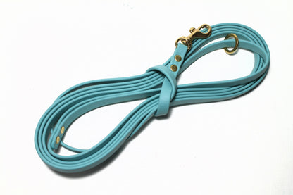 Lighter Weight Waterproof Tracking Recall Long Line - leash for smaller dog or cats - 3/8" (9mm) Biothane