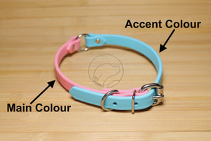 Biothane Two Tone Ring Dog Collar - Waterproof -  5/8"(16mm) wide