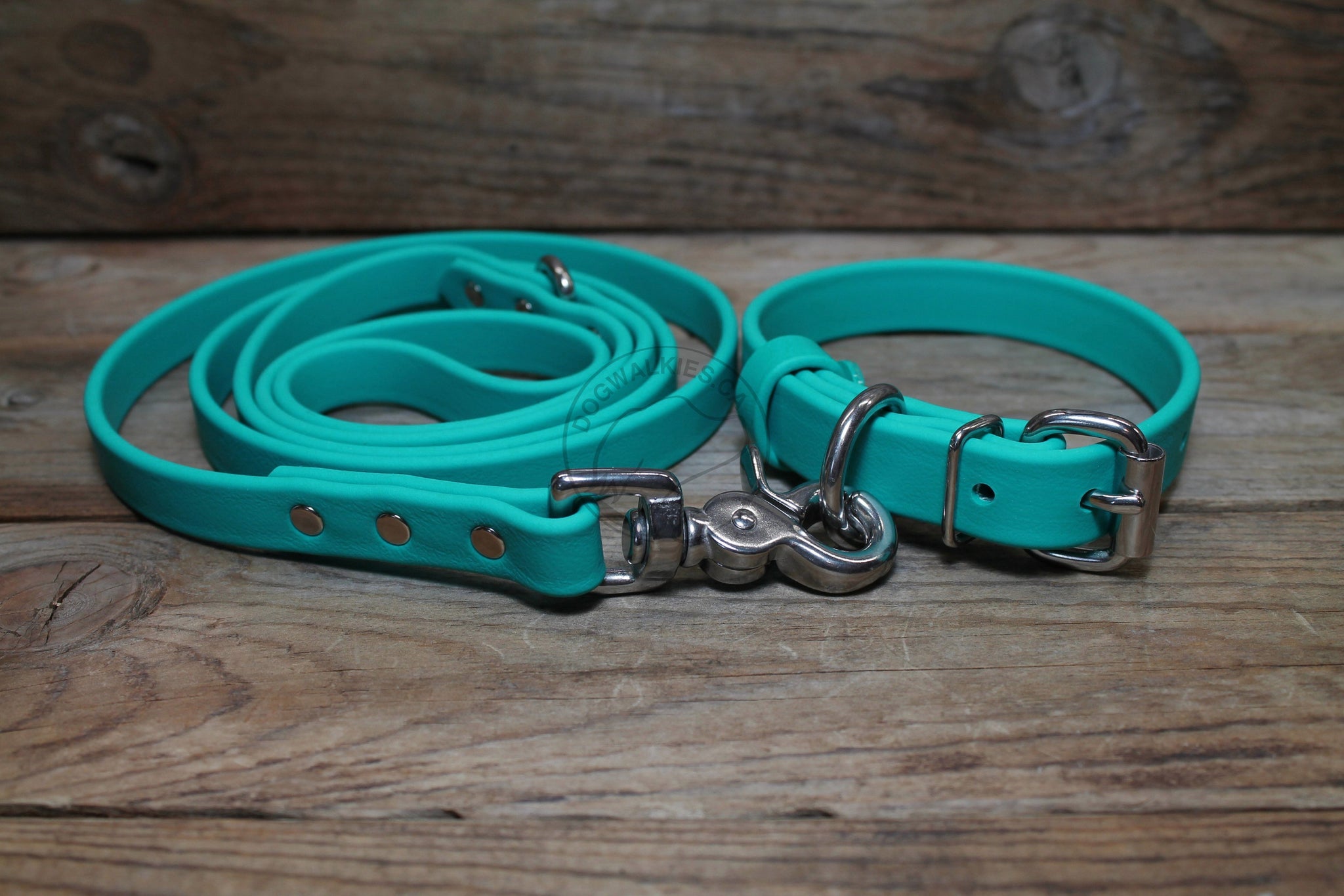 Teal Biothane Dog Collar - 3/4" (20mm) wide