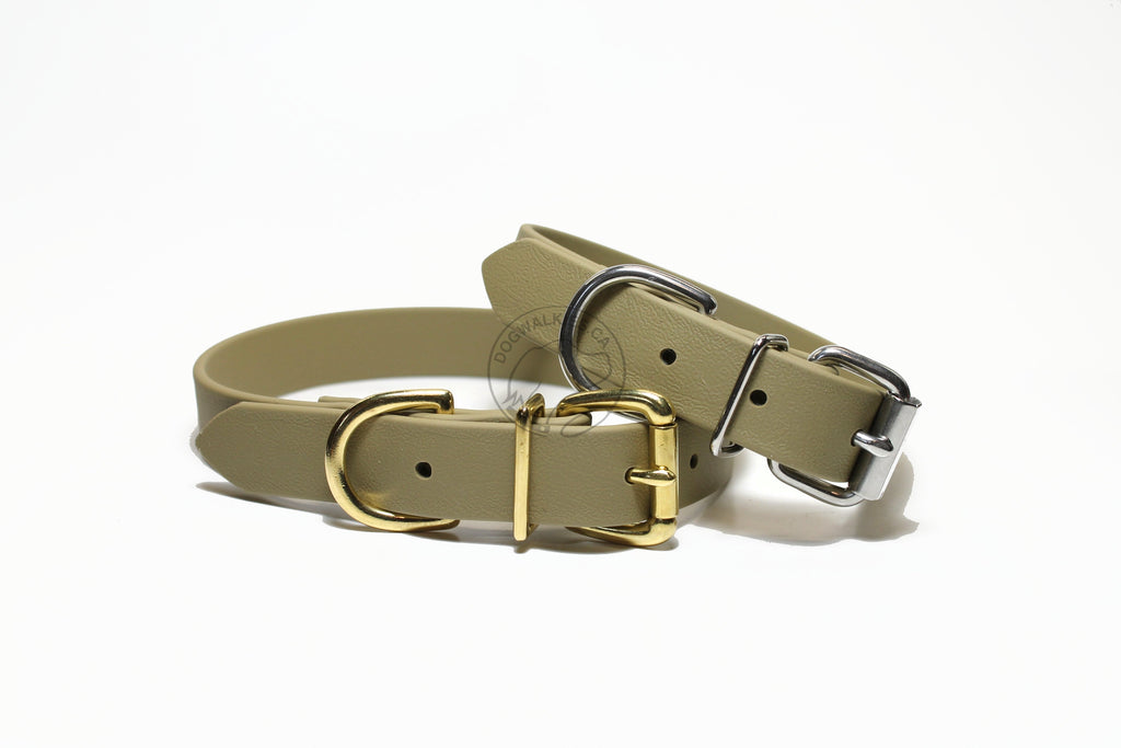 Sahara Tan (limited) Biothane Dog Collar - 1 inch (25mm) wide