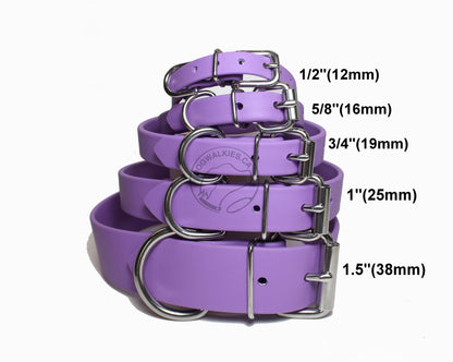 Amethyst Purple Biothane Dog Collar - Extra Wide - 1.5 inch (38mm) wide