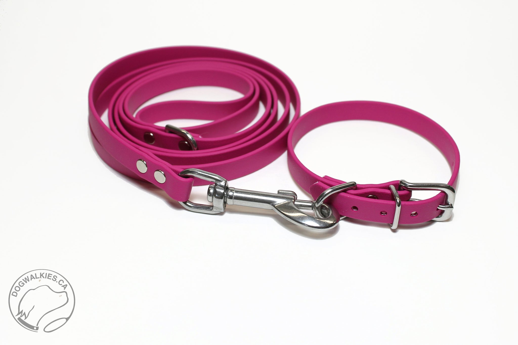 Raspberry Pink Biothane Small Dog Collar - 1/2" (12mm) wide