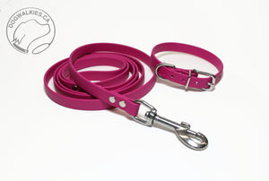 Raspberry Pink Biothane Small Dog Collar - 1/2" (12mm) wide