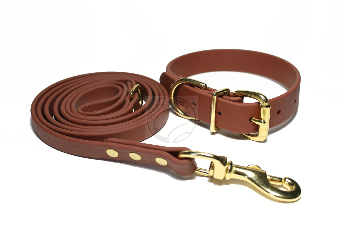 Milk Chocolate Brown Biothane Dog Leash - Regular 16mm (5/8") width