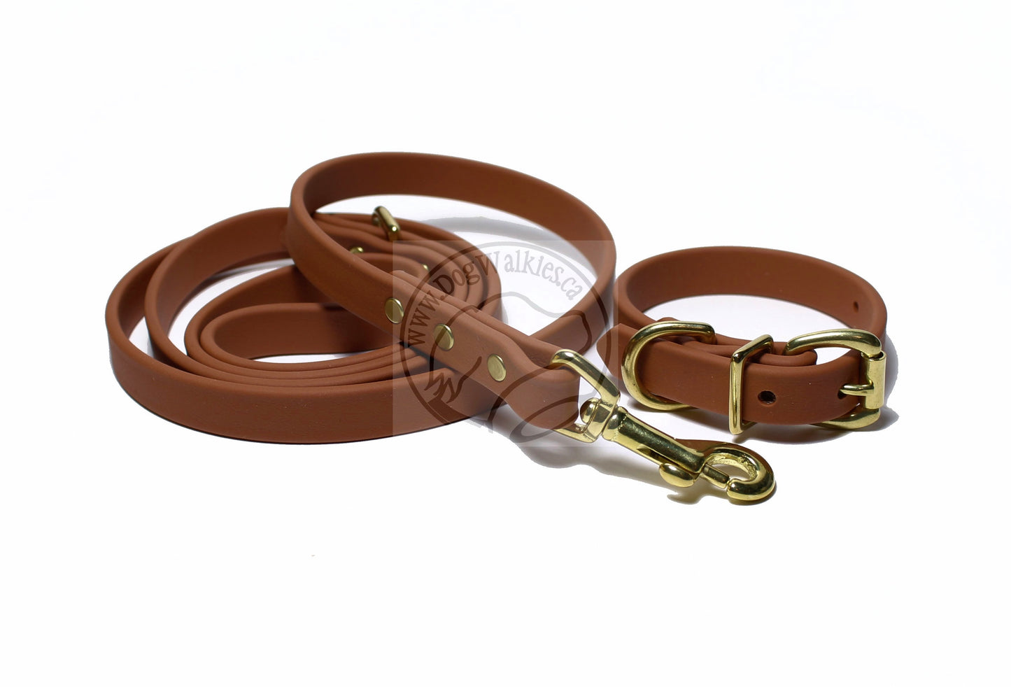 Milk Chocolate Brown Biothane Dog Leash - Regular 16mm (5/8") width