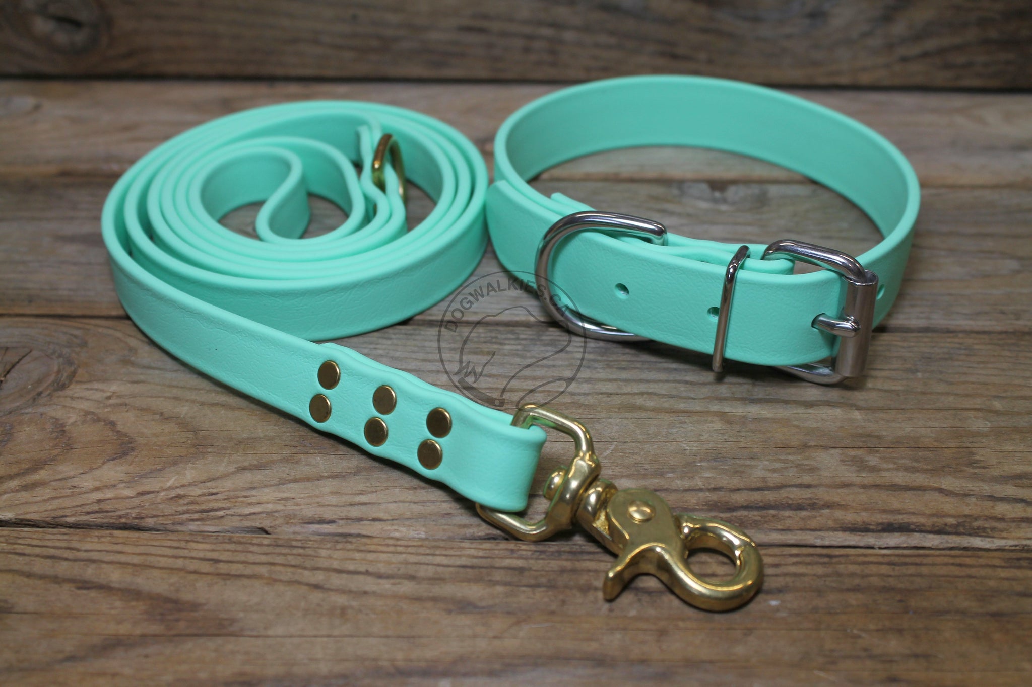 Sea Foam Green Biothane Dog Collar - 1 inch (25mm) wide