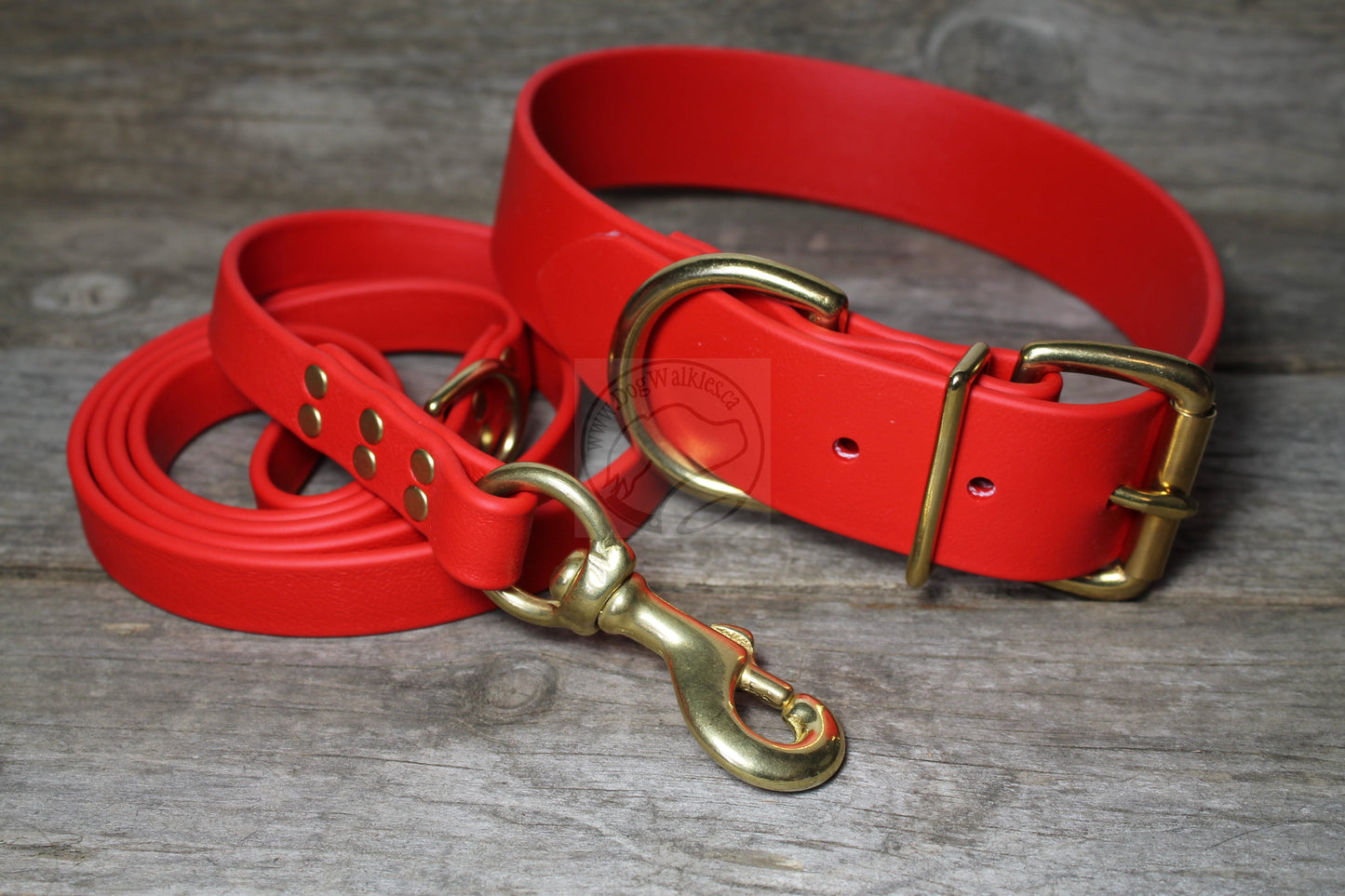 Poppy Red Biothane Dog Collar - Extra Wide - 1.5 inch (38mm) wide