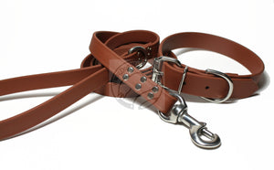 Milk Chocolate Brown Biothane Dog Collar - 1 inch (25mm) wide