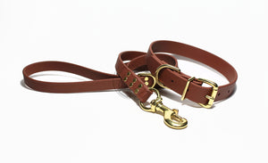 Milk Chocolate Brown Biothane Dog Collar - 1 inch (25mm) wide