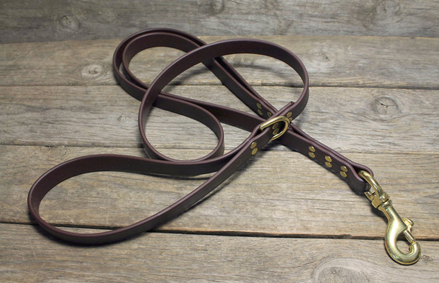 Two Handle Biothane Large 3/4"(20mm) wide Dog Leash - Leash with Traffic Handle - 37 Colours