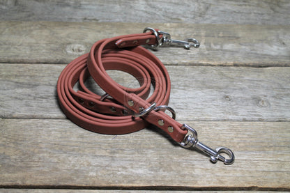 Convertible Waterproof Leash in Genuine Biothane - 16mm (5/8") width - 39 colours