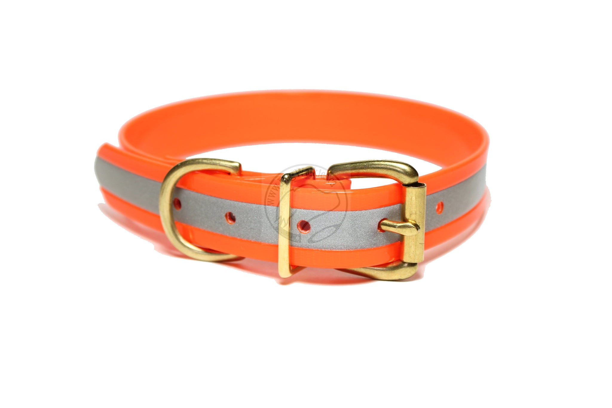 Reflective Genuine Biothane Dog Collar - 1 inch (25mm) wide - all colours