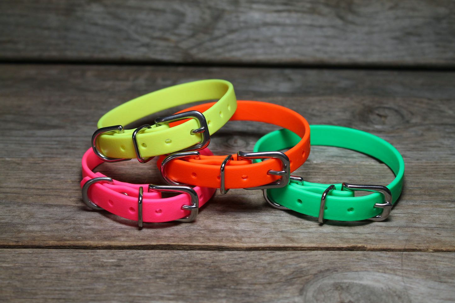 Neon Blaze Orange Biothane Small Dog Collar - 1/2" (12mm) wide