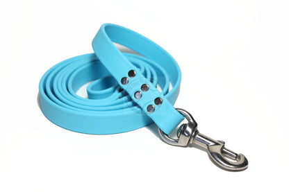 Frozen Blue Biothane Large Dog Leash
