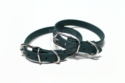 Pine Green Biothane Small Dog Collar - 1/2" (12mm) wide