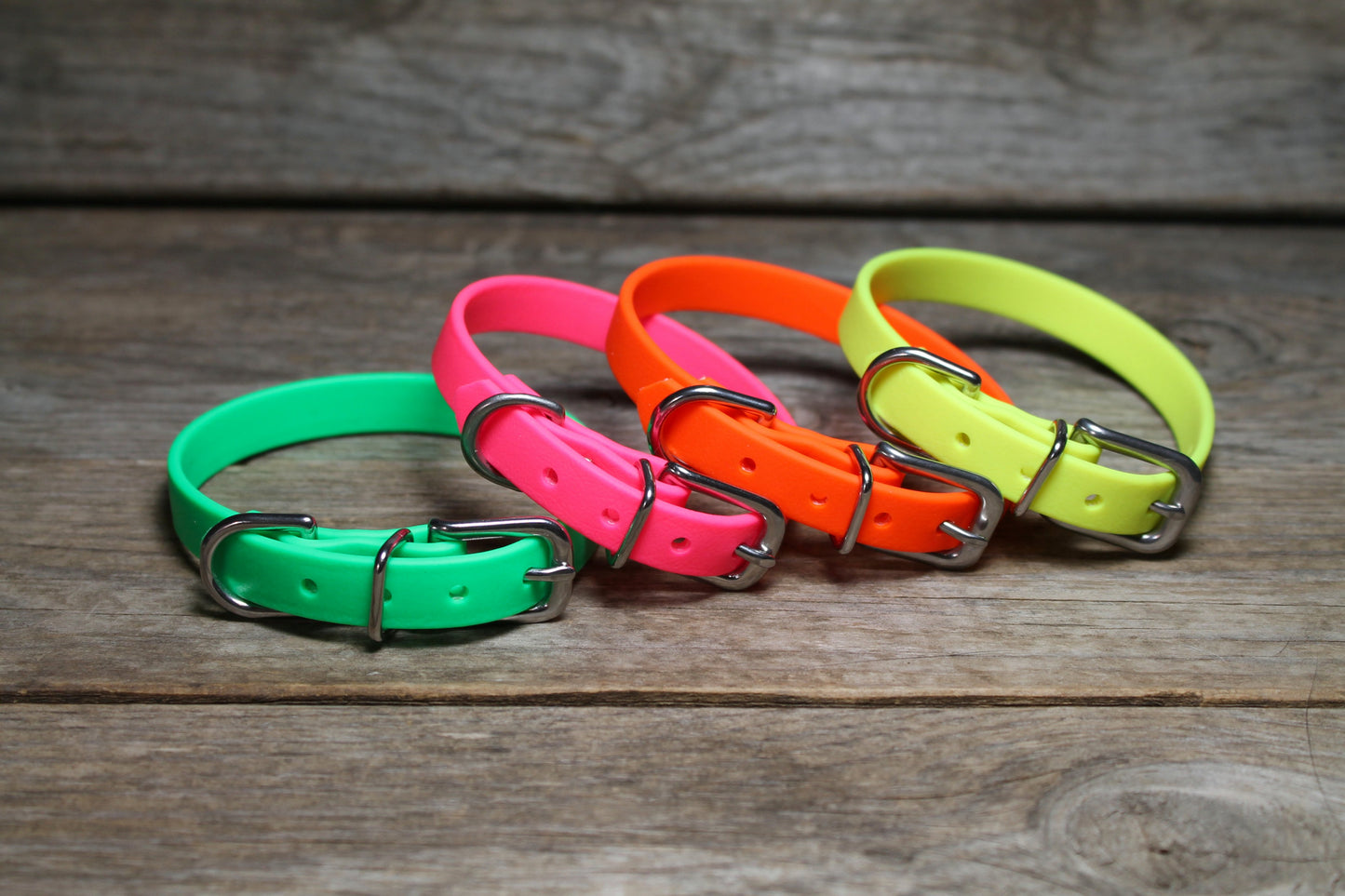 Neon Pink Biothane Small Dog Collar - 1/2" (12mm) wide