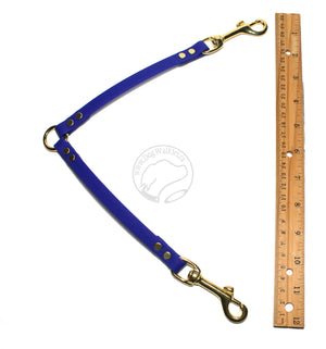 Thin Leash Coupler for 2 dogs; smaller double dog walker - 1/2" (12mm) wide