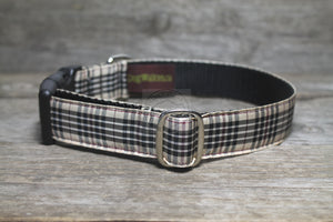 Blackberry tartan - dog collar