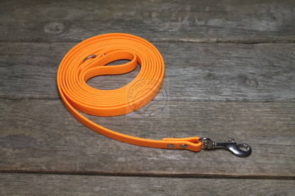 Bright Pumpkin Orange Biothane Small Dog Leash