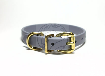 Stormy Gray or Grey Biothane Dog Collar - 5/8"(16mm) wide