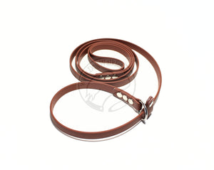 English Slip Lead - Stainless Steel or Solid Brass - Waterproof Leash in Genuine Biothane - 12mm (1/2") width