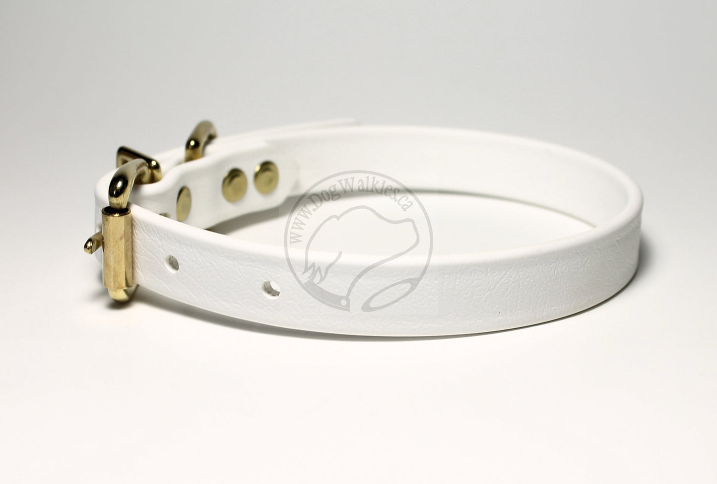 Snow White Biothane Dog Collar - 3/4" (20mm) wide