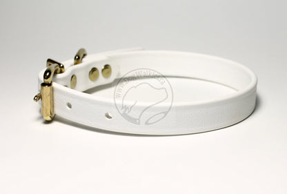 Snow White Biothane Dog Collar - 3/4" (20mm) wide