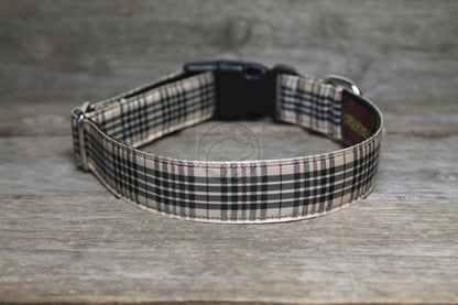 Blackberry tartan - dog collar