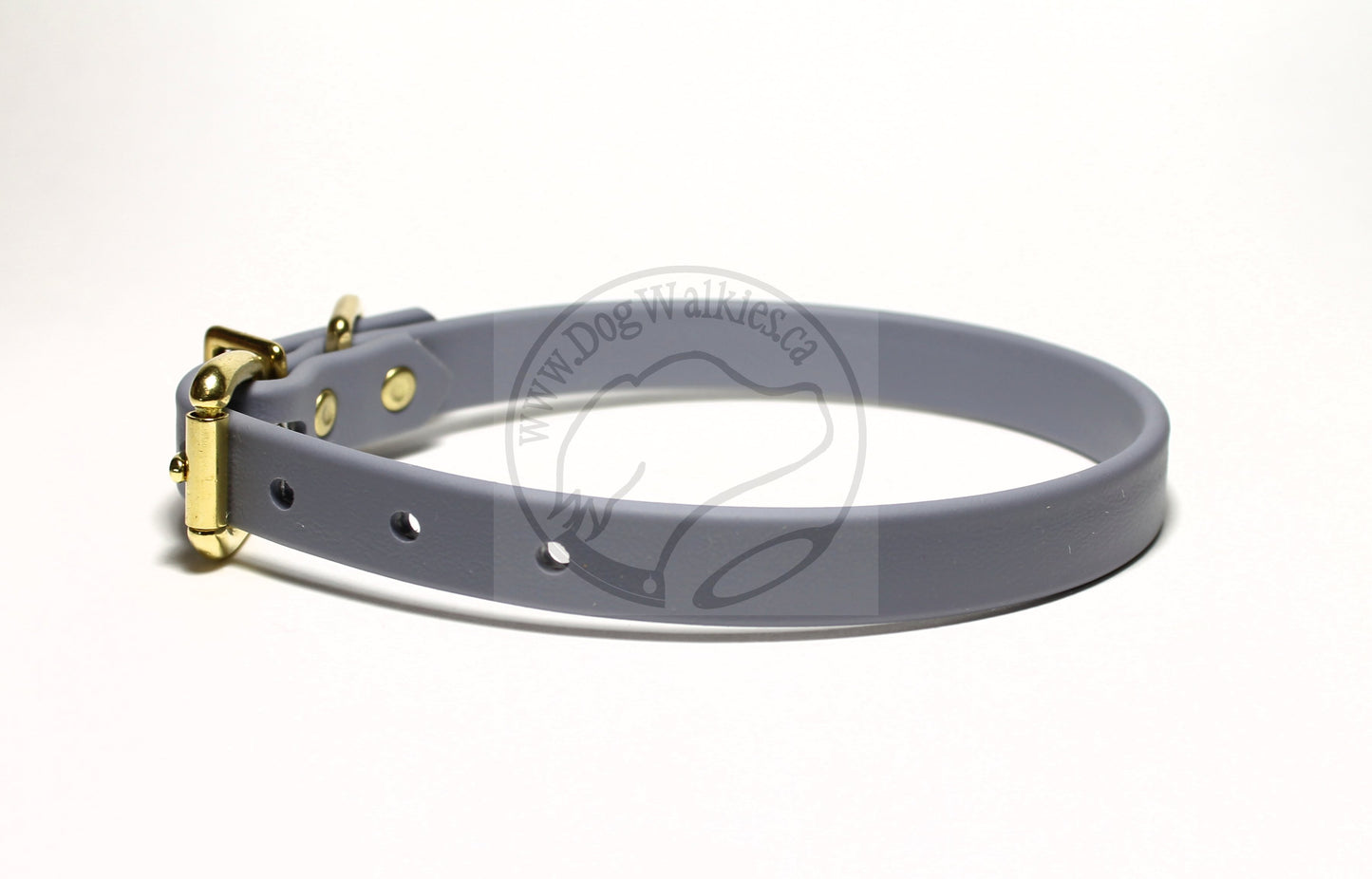 Stormy Gray or Grey Biothane Dog Collar - 5/8"(16mm) wide