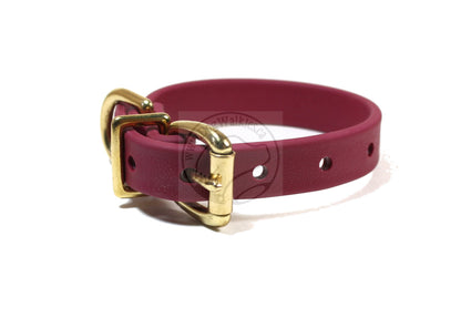 Wine Merlot Biothane Dog Collar - 5/8"(16mm) wide