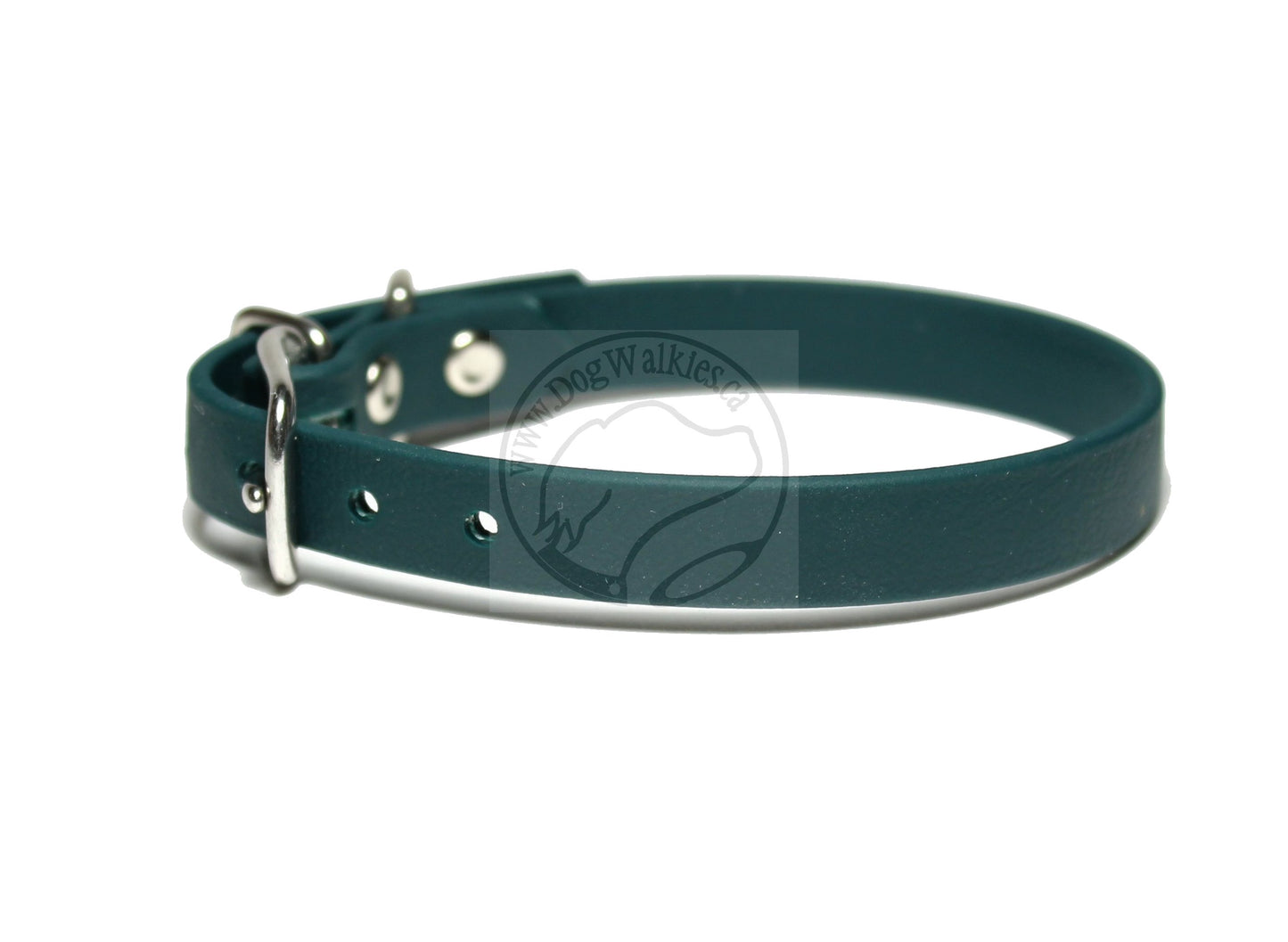 Pine Green Biothane Small Dog Collar - 1/2" (12mm) wide