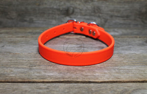 Neon Blaze Orange Biothane Dog Collar - 3/4" (20mm) wide