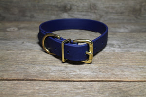 Navy Blue Biothane Dog Collar - 1 inch (25mm) wide