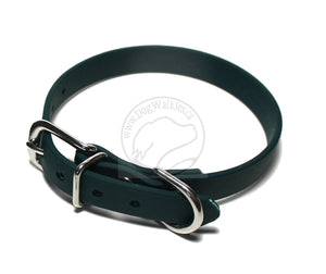 Pine Green Biothane Small Dog Collar - 1/2" (12mm) wide