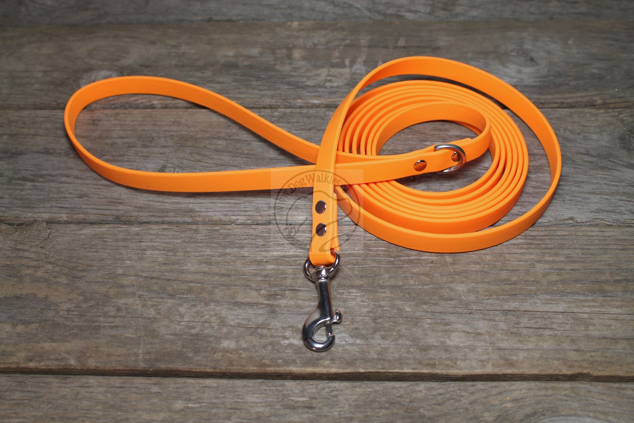 Bright Pumpkin Orange Biothane Small Dog Leash