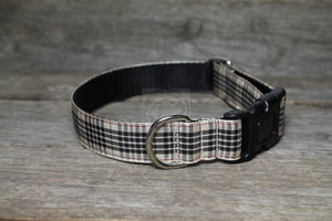 Blackberry tartan - dog collar