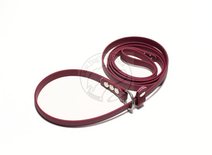 English Slip Lead - Stainless Steel or Solid Brass - Waterproof Leash in Genuine Biothane - 12mm (1/2") width