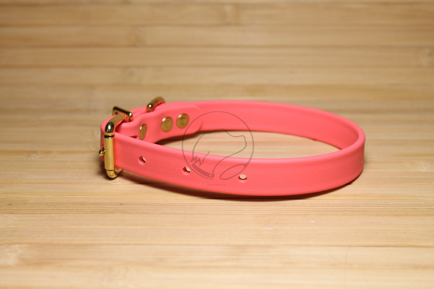 Peach Coral Biothane Dog Collar - 3/4" (20mm) wide