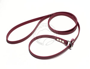 English Slip Lead - Stainless Steel or Solid Brass - Waterproof Leash in Genuine Biothane - 12mm (1/2") width