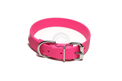 Fuchsia Pink Biothane Dog Collar - 1 inch (25mm) wide